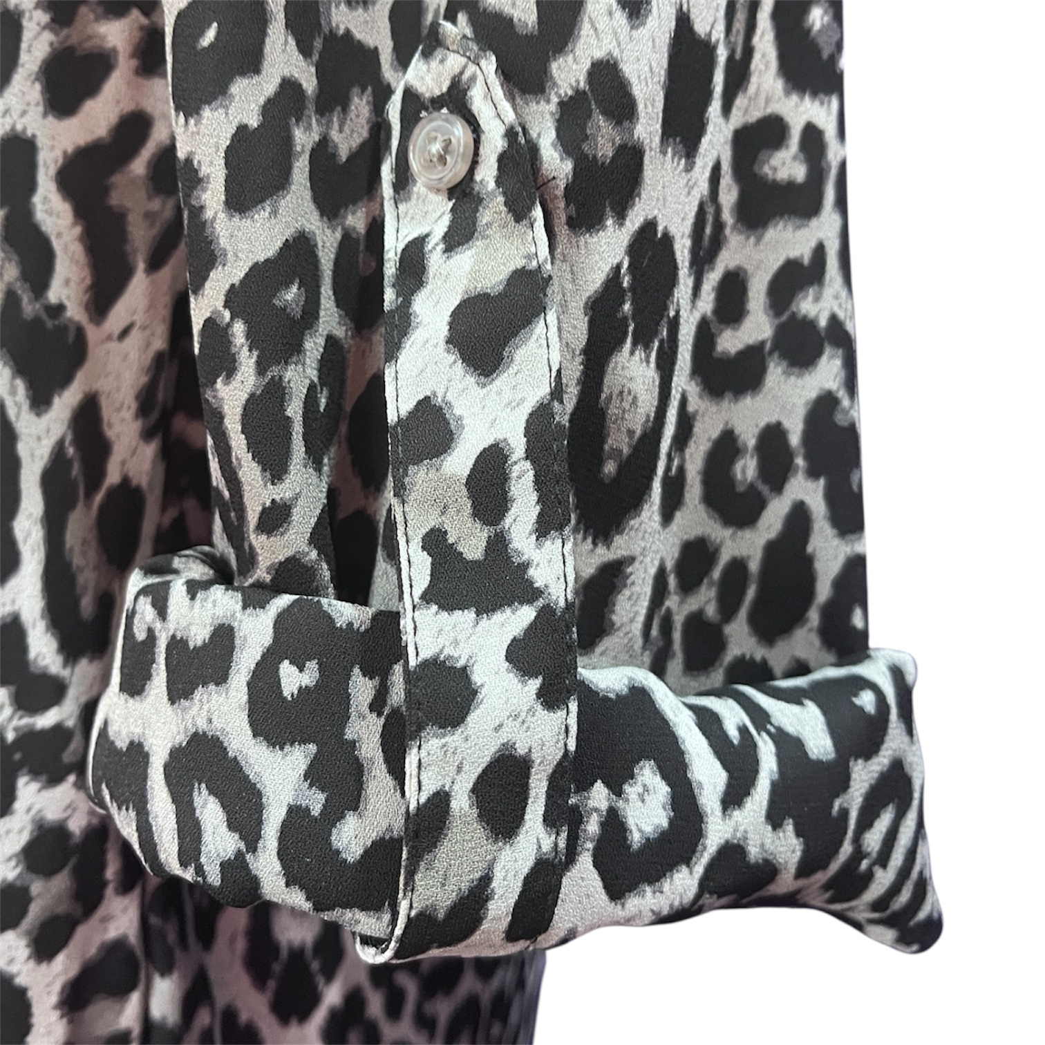 PETER MORRISSEY Leopard print long sleeve button up BLOUSE - Image 7