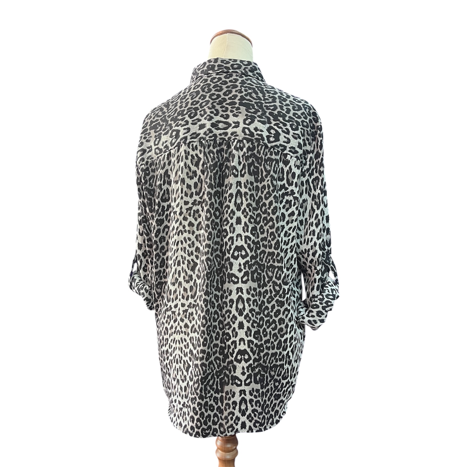 PETER MORRISSEY Leopard print long sleeve button up BLOUSE - Image 6