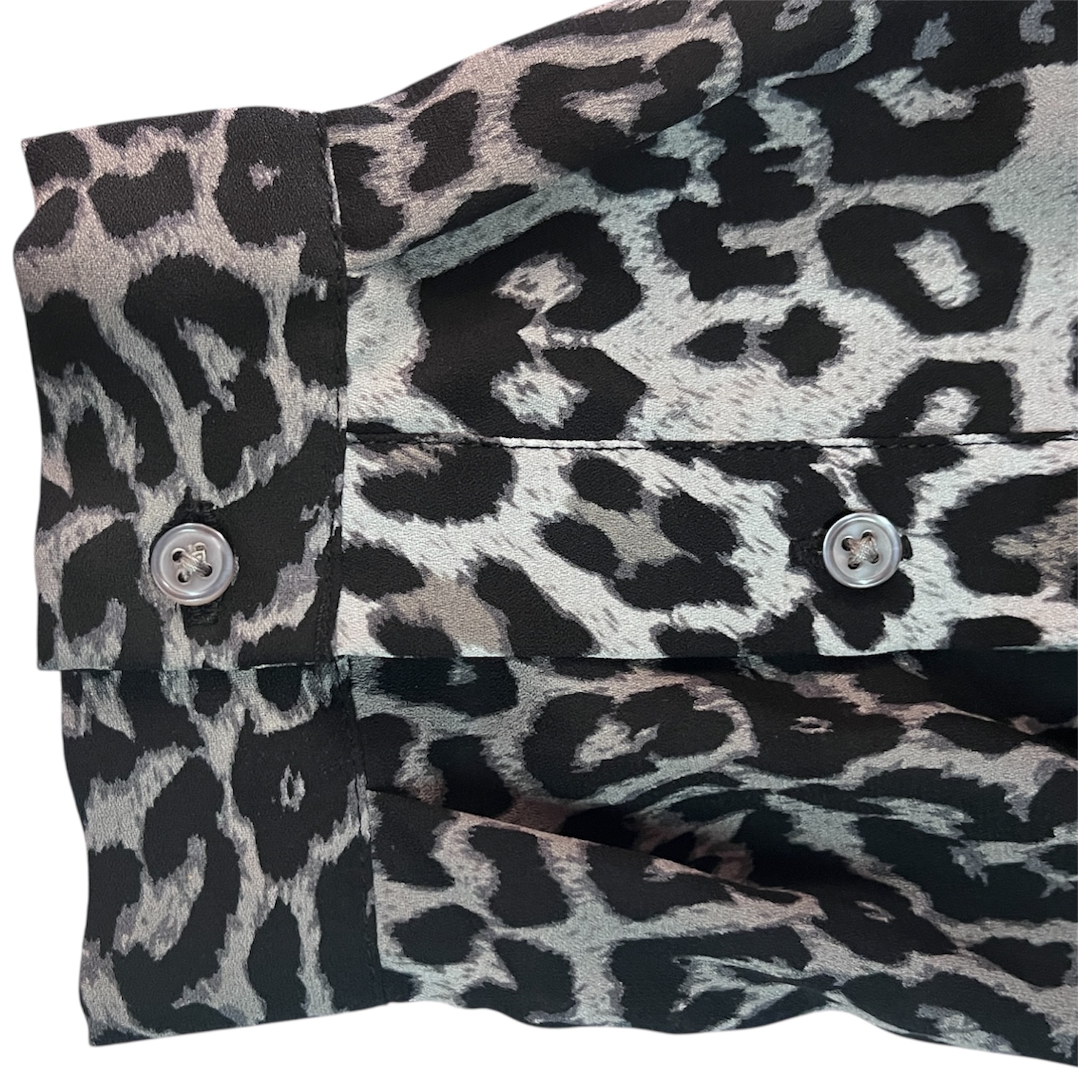 PETER MORRISSEY Leopard print long sleeve button up BLOUSE - Image 3