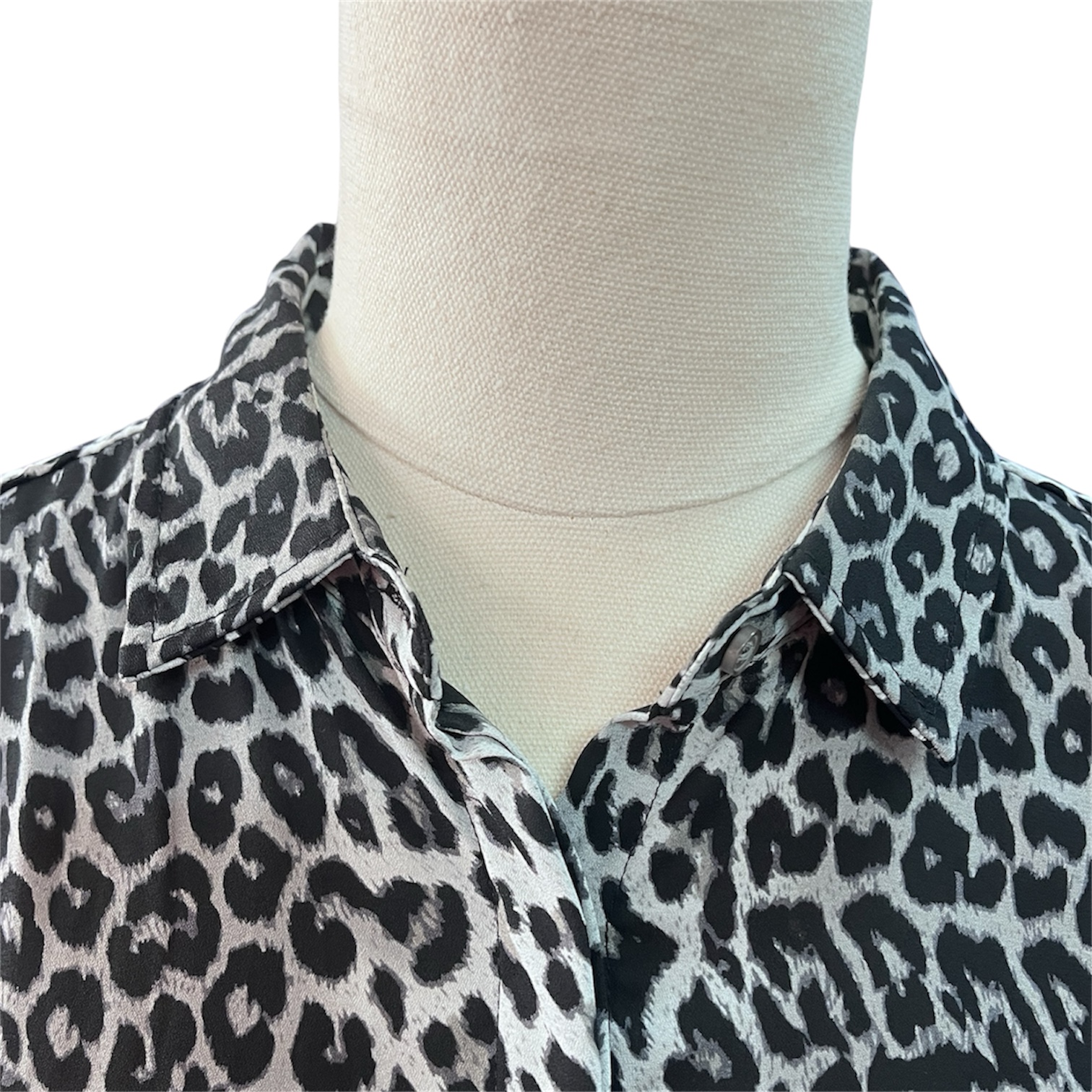 PETER MORRISSEY Leopard print long sleeve button up BLOUSE - Image 2