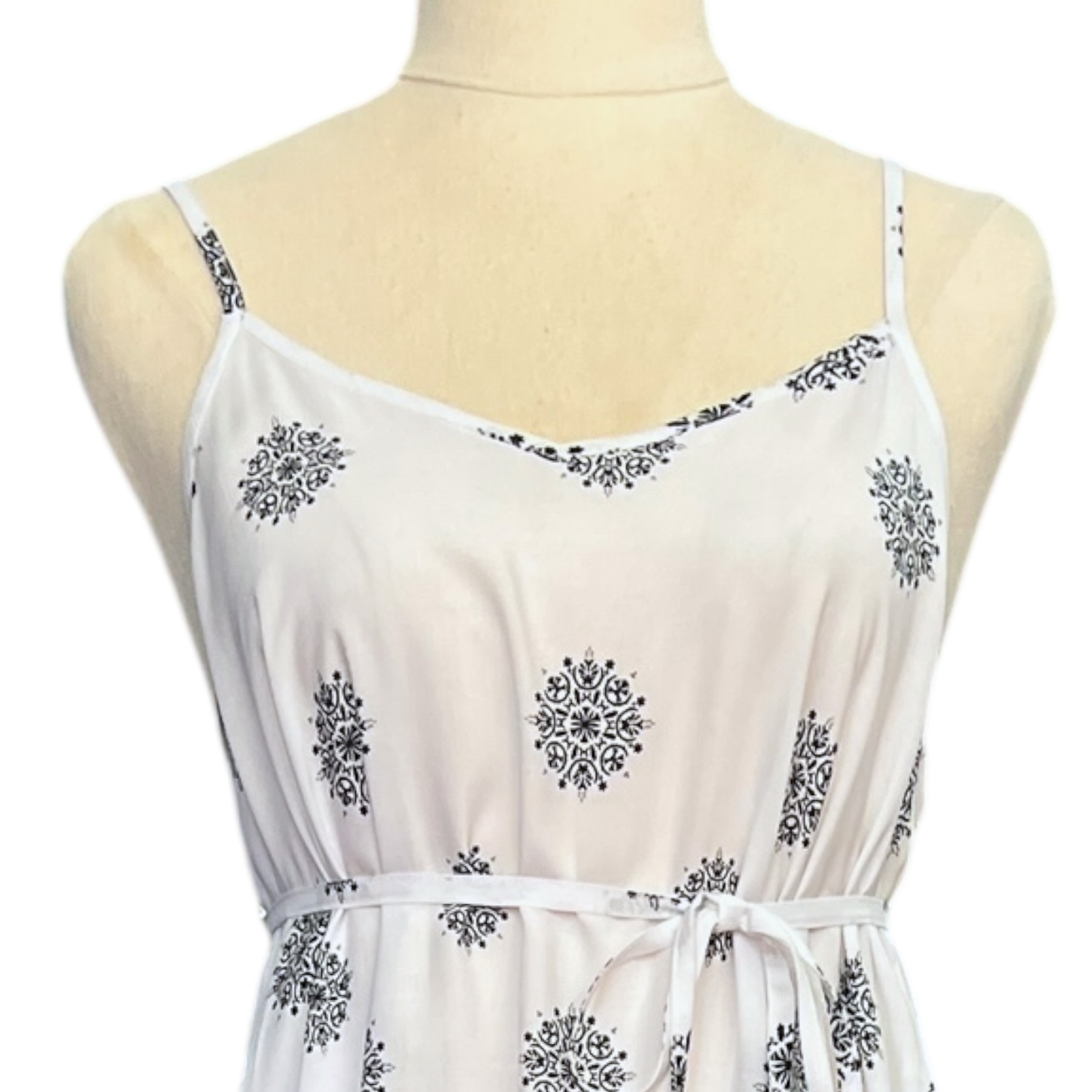 BOBBY & OLIVE Shoestring Maxi Dress-BLACK floral print - Image 5